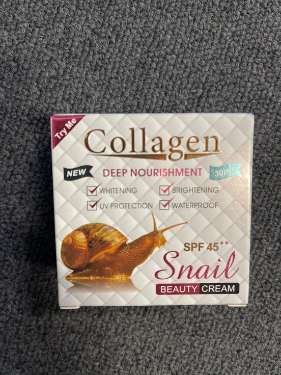 Collagen krém snail hloubková výživa bělící  SPF 45