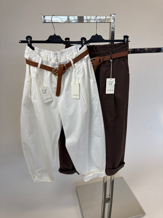 Kalhoty plátno barely