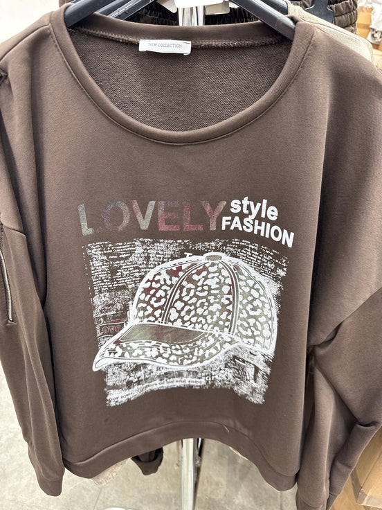 Mikina hnědá