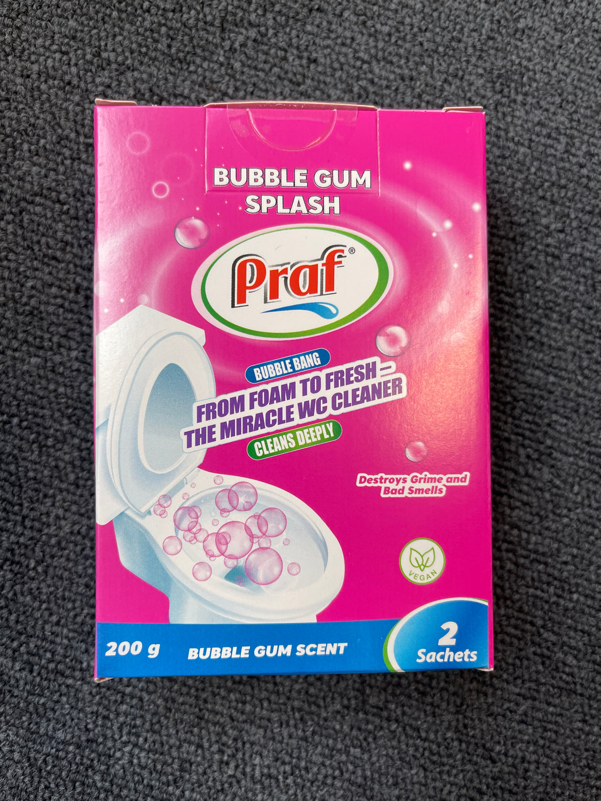 WC buble gum splash