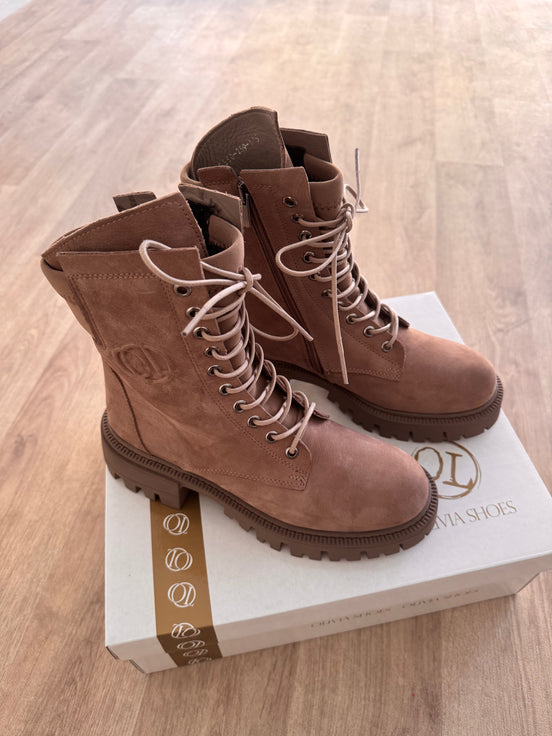 Celokožené zimní boty béžové 38