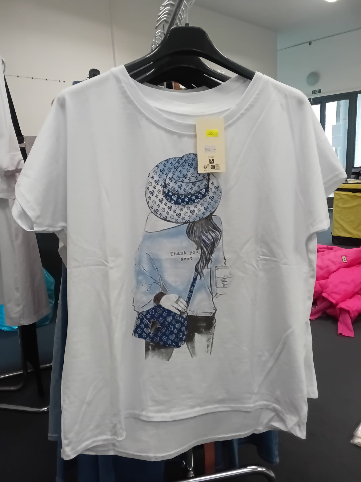 Tričko dáma v klobouku