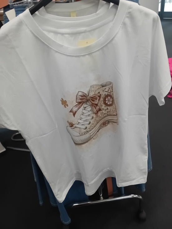 Tričko teniska hnědá mašle
